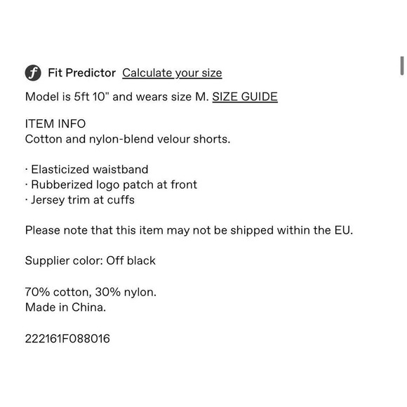 Fear Of God Essentials Velour Shorts Women’s Size Medium In Gray Patch - Picture 5 of 10